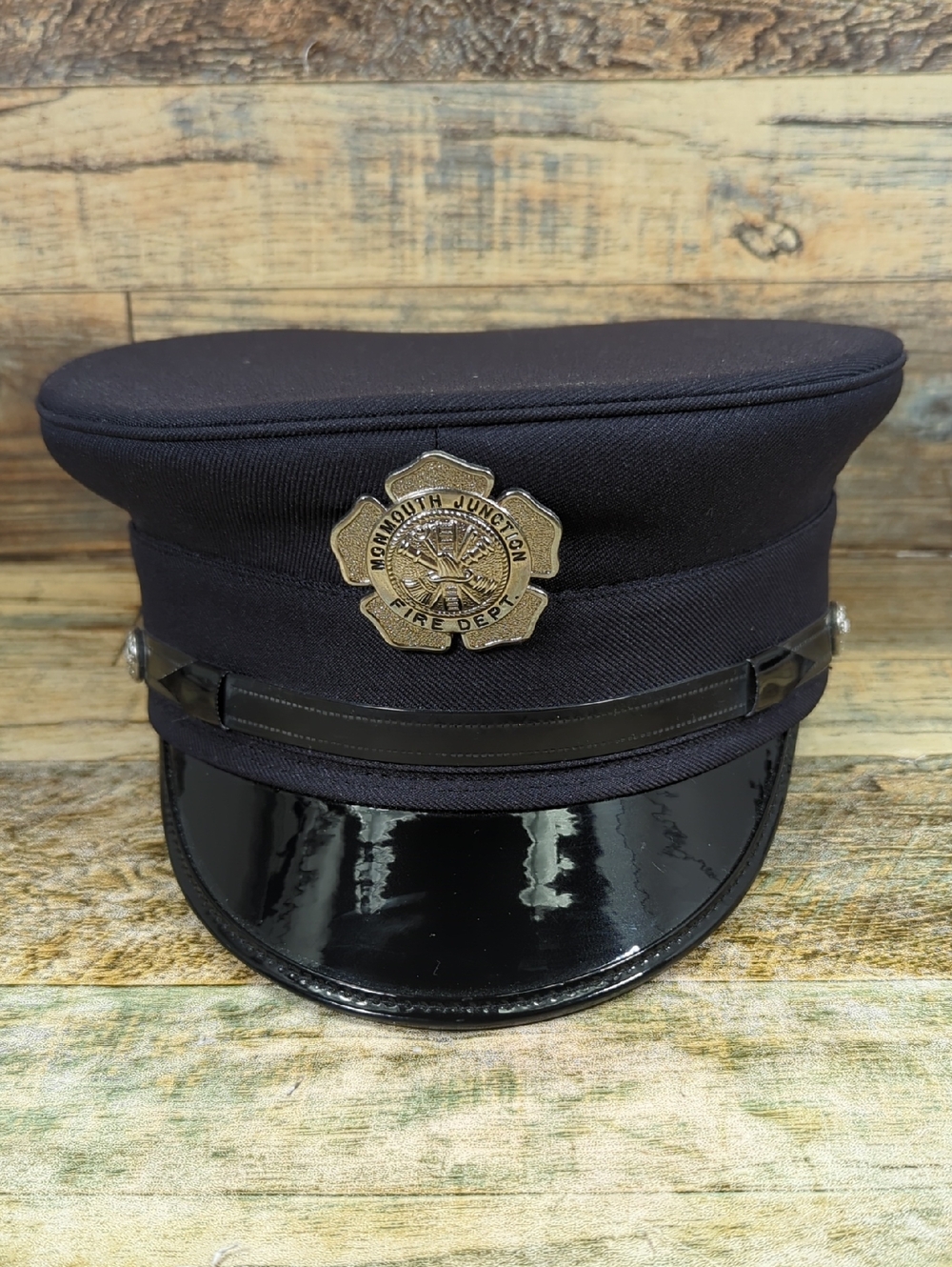 Vintage Collectible Monmouth Junction New Jersey Fire Dept Hat 7 1/8 Made In USA